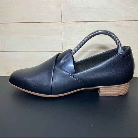 Clarks Juliet Palm Black Leather Slip-Ons Women's Size 9 M Shoes Loafers - Picture 4 of 11